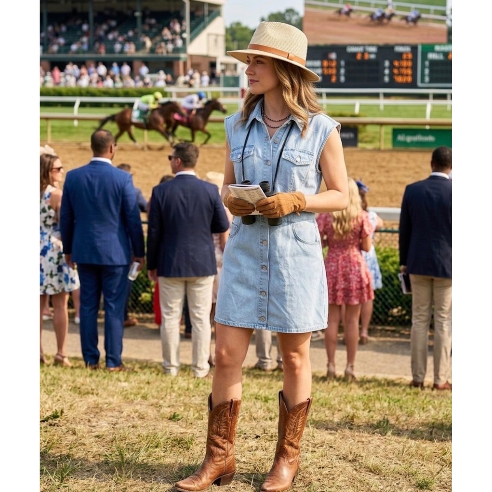 Zara Light Blue Denim Mini Dress